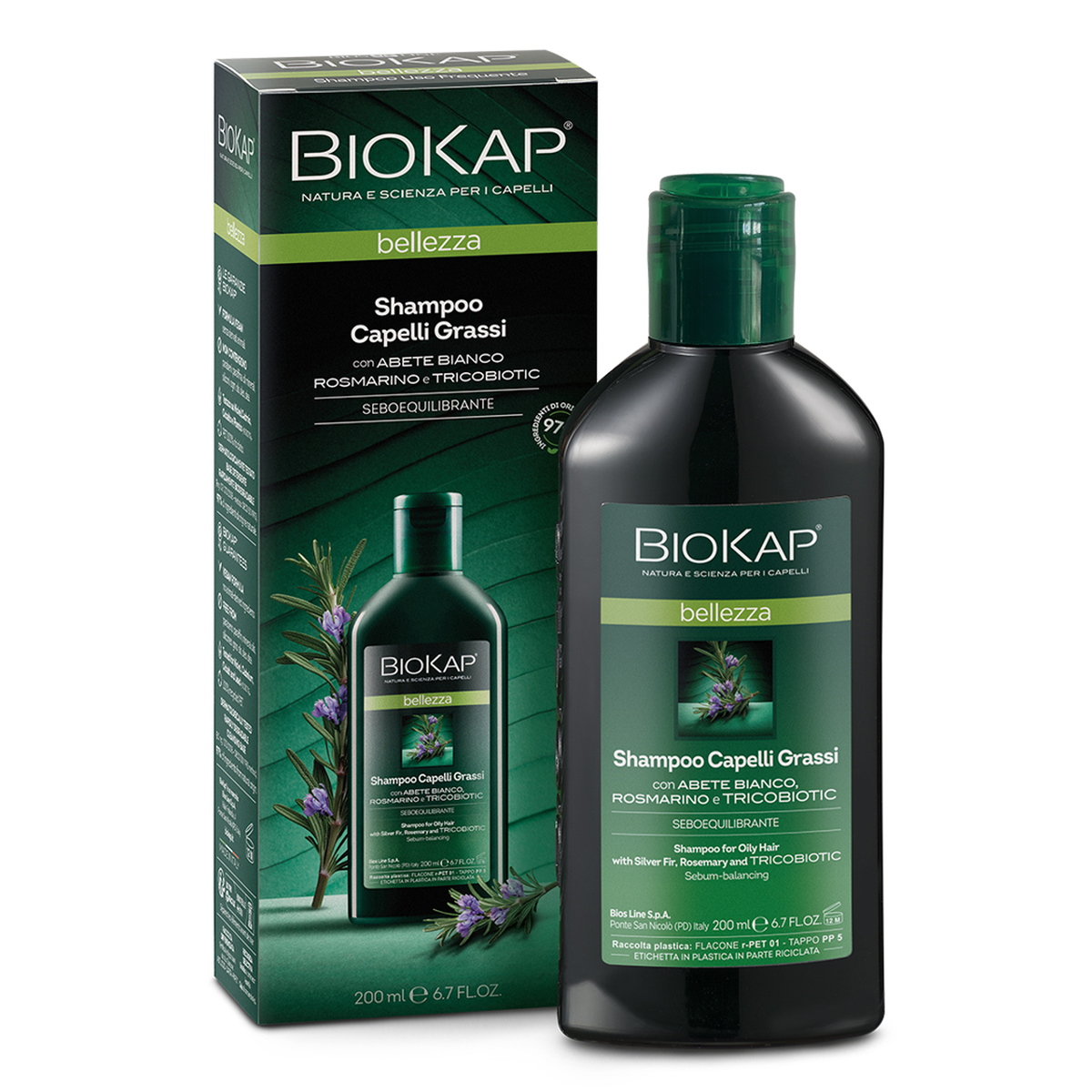 BELLEZZA šampon na mastné vlasy s komplexom TRICOBIOTIC